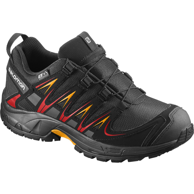 Salomon Singapore Kids Trail Running Shoes - XA PRO 3D CSWP K Black | 78603-EUSZ